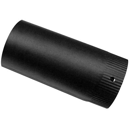 Burlan evacuare fum, tabla emailata, negru mat, 120 x 1000 mm