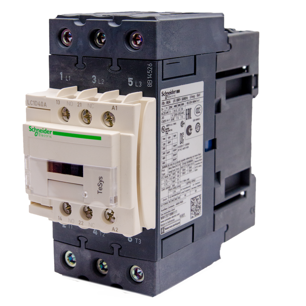 Contactor TeSys D, Schneider LC1D40P5, 3P 40A, aux 1NO+1NC - 230V