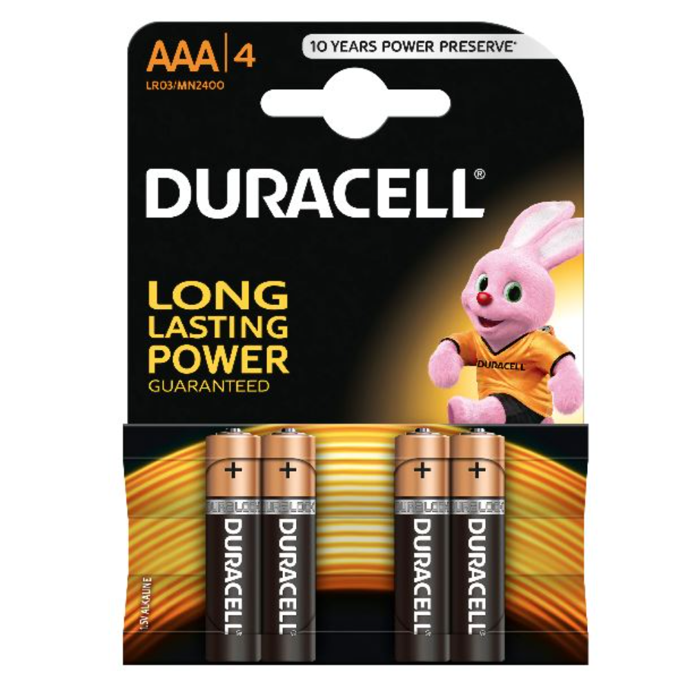 Baterie alcalina, Duracell, AAA/R3, blister 4 buc AAA/R3