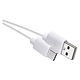Cablu USB Emos 2.0 A/M-C/M, alb, 0.2 m