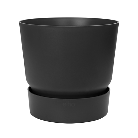 Ghiveci Elho Greenville, plastic, negru, 55 l, diametru 47 cm, 44.1 cm