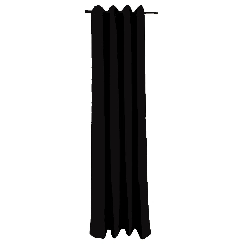 Draperie Valleta, 100% poliester, negru, 145 cm latime, 245 cm lungime 100