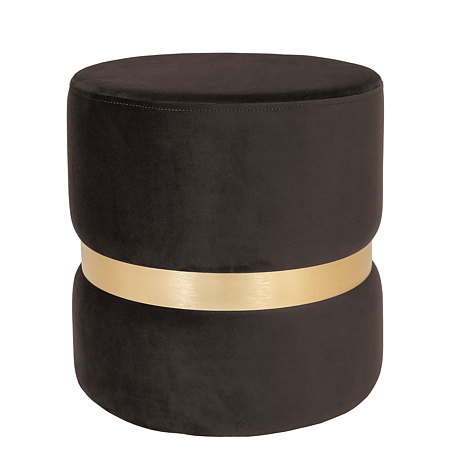 Taburet Ring, inel auriu, stofa maro H48, rotund, 38 x 38 x 40 cm Taburet Ring, inel auriu, stofa maro H48, rotund, 38 x 38 x 40 cm