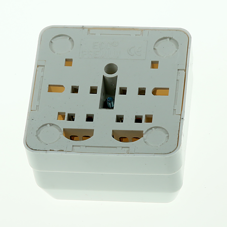 Priza 2P+E Eco Premium, Comtec 2000 MF0012-85745, montaj aparent, alb