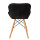 Scaun bucatarie / living Eliza, tapitat, catifea, negru, cadru de lemn, max. 110 Kg., 73 x 47 cm