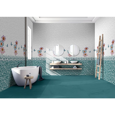 Faianta decorativa Round Aqua HL-B, finisaj lucios, multicolor, structura iesita in relief, 60 x 30 cm