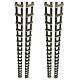 Glisiera aluminiu cu 18 lamele tip jaluzea, gri, 1,5 m, set 4 buc
