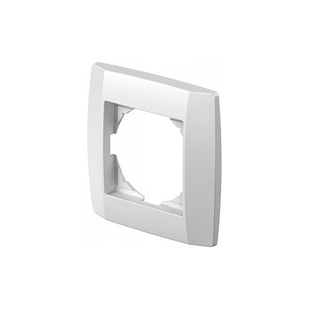 Rama decorativa simpla TEM, Logiq, 1 modul, plastic, polar white Rama decorativa simpla TEM, Logiq, 1 modul, plastic, polar white