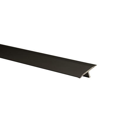 Profil de trecere fara diferenta de nivel SET S56 BLK, aluminiu, tip T, negru, 2.5 m