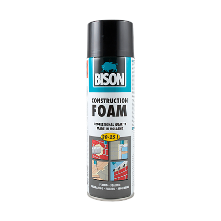 Spuma poliuretanica universala, Bison Construction Foam, 500 ml