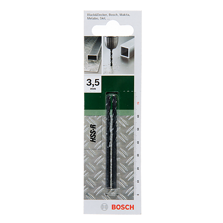 Set 2 burghie Bosch, HSS-R DIN 338, pentru metal,  3,5 mm
