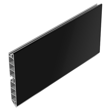 Plinta PVC, aluminiu negru, 4000 x 150  mm