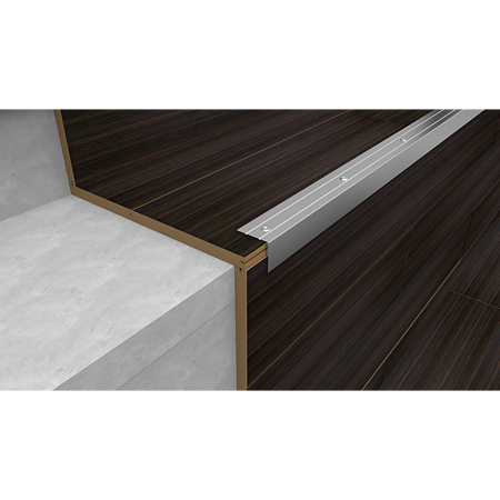 Profil pentru treapta cu surub S45, Set Prod, 25 mm, wenge, 1 m