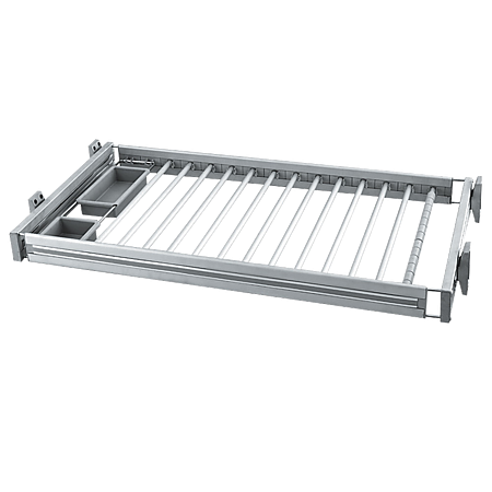 Suport ajustabil cu glisare pentru pantaloni/accesorii, aluminiu, 65 x 45 x 10 cm
