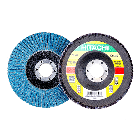 Disc lamelar, pentru inox / metale, Hikoki Proline 752586, 125 mm, granulatie 40