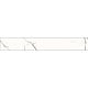 Plinta ceramica gresie Lucinda White, alb, finisaj lucios, aspect marmura, grosime 7.5 mm, 60 x 8 cm