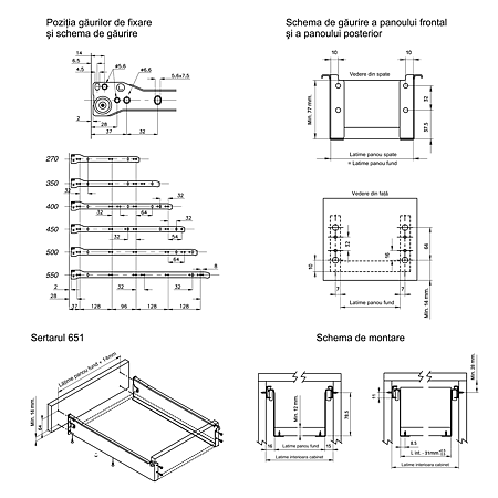 Glisiera Metalbox Alba FGV 550 mm