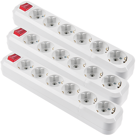 Bloc multipriza fara cablu, Makel MGP231, 6 prize cu CP + intrerupator, alb