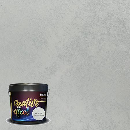 Vopsea decorativa cu aspect sablat metalizat, Deko Creative Effect Sospiri Arctic Fox, 1.25 l