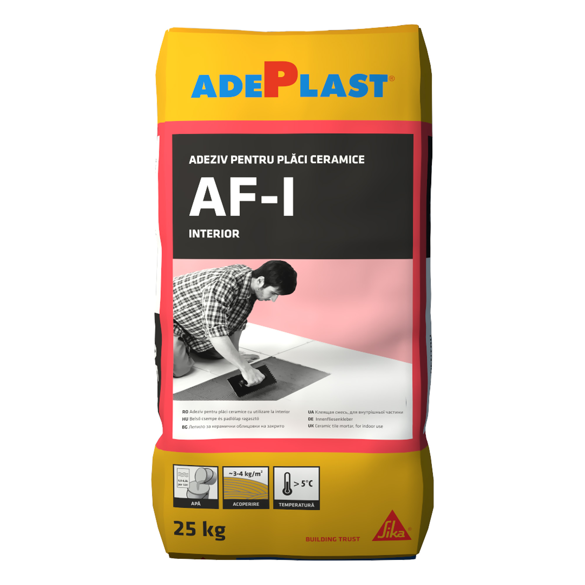 Adeziv pentru placari ceramice Adeplast AF-I, gri, interior, 25 kg