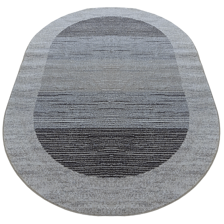 Covor modern Matrix 1720-15033, polipropilena, oval, gri, 160 x 230 cm