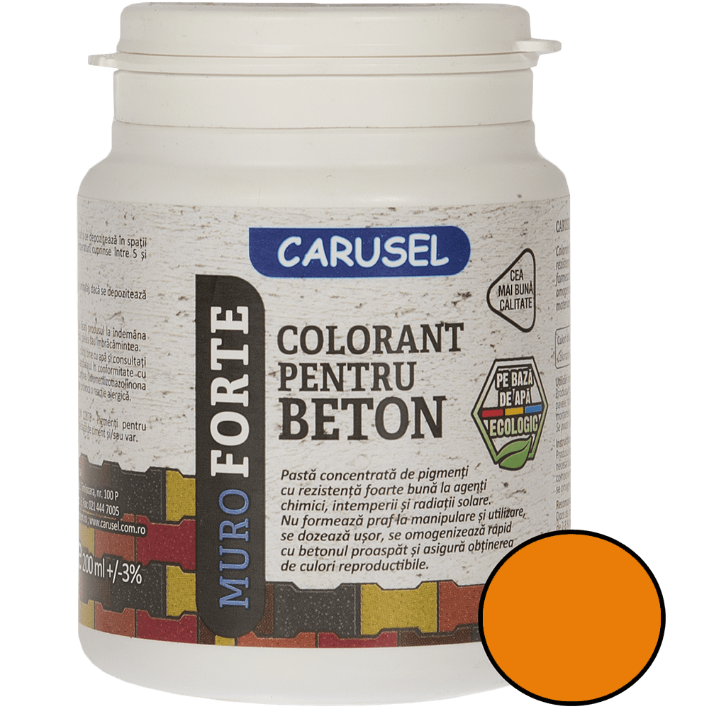 Colorant pentru beton Carusel, portocaliu, 200 ml