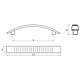 Maner-8002, aluminiu cromat, 96 mm Maner-8002, aluminiu cromat, 96 mm