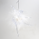 Decoratiune balerina transparenta, fusta cu pene albe, 15 cm