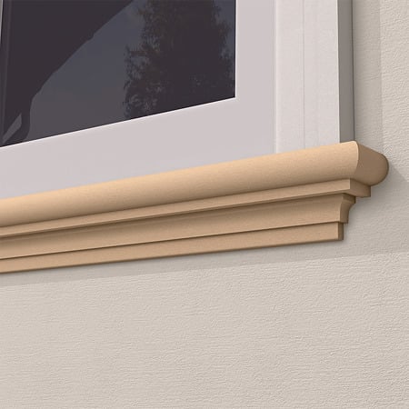 Solbanc decorativ din polistiren EPS laminat cu rasina FP205, 100 x 70 x 2000 mm