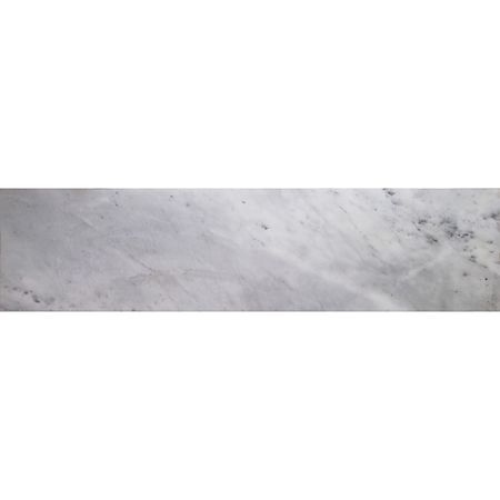 Treapta interior gri Carrara Misty, glazurata, finisaj lucios, dreptunghiulara, grosime 20 mm, 130 x 32 cm