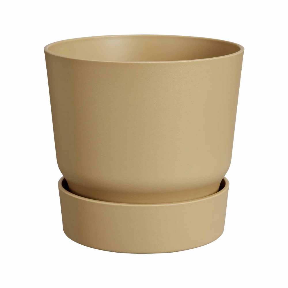 Ghiveci cu rezervor de apa Elho Greenville, plastic, nisip, diametru 25 cm