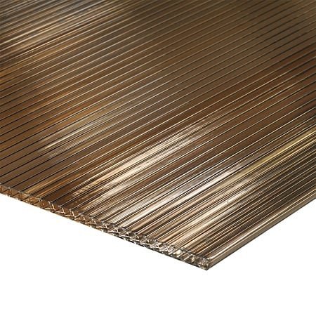 Placa din policarbonat celular, bronz, 6 x 2,10 m x 6 mm, ESP