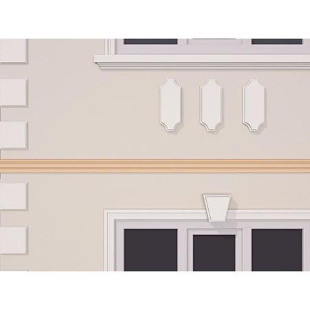Brau decorativ de exterior FP309, polistiren EPS100 + mortar, 120 x 35 x 2000 mm