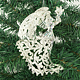 Decoratiune de Craciun ingeras iridescent cu gliter, plastic, 14 x 10 cm