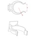 Clips pentru picior, negru, plastic, 30 mm