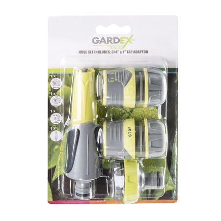 Set Duza reglabila pentru furtun Gardex Tools, gri, racord 0.5”, spray central Set Duza reglabila pentru furtun Gardex Tools, gri, racord 0.5”, spray central