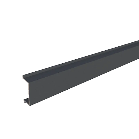 Profil inchidere stalp gard, aluminiu, gri antracit, 1500 x 8 x 22 mm