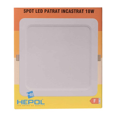 Spot LED incastrat Hepol, temperatura ajustabila, 18 W, alb 