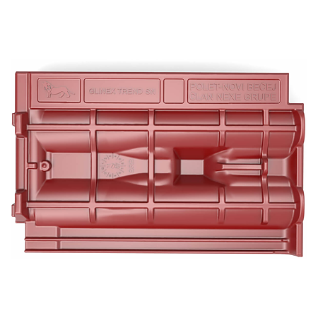 Tigla parazapada Glinex Trend, bordo, 360 x 220 mm