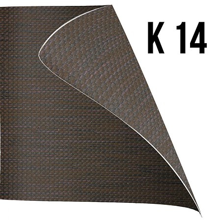 Rulou textil Lariana Vintage Clemfix K14, 72,5 x 160 cm, maro, translucid