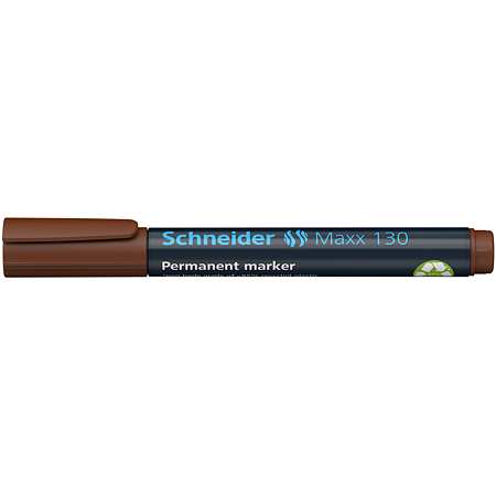 Marker permanent Schneider Maxx, varf rotund, 3 mm, cu vopsea maro 130