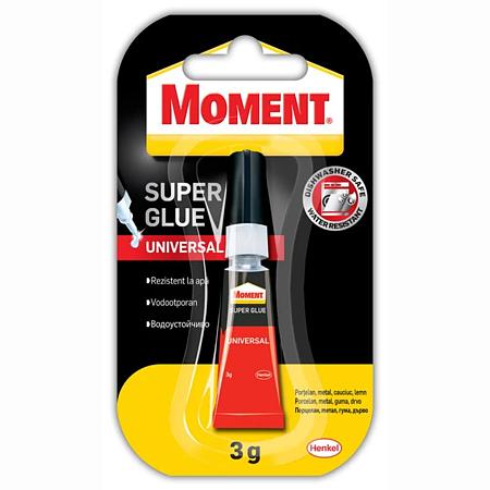 Adeziv universal, Moment Super Glue, transparent, 3 g