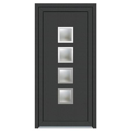 Usa PVC pentru intrare KF08, antracit, 98 x 200 cm, 5 camere, dreapta