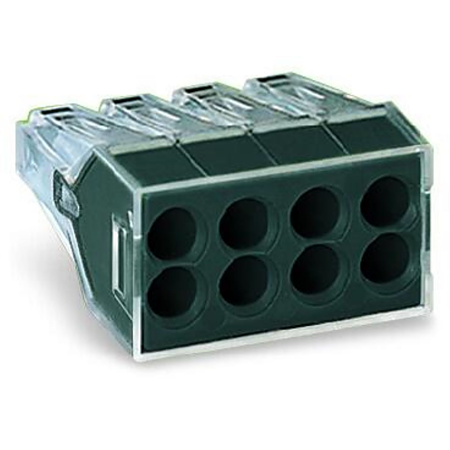 Conector imbinare Push Wire Wago 773-108, 30 A, conductori unifilari, 8 x 2.5 mmp, 50 bucati/set