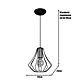 Suspensie Will, 1 x E27, 60 W, metal/lemn, negru