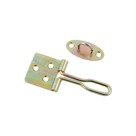  Zavor cu inel pentru lacat, otel zincat galben, L 110 mm