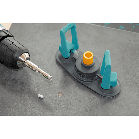 Carota diamantata cu ax Wolfcraft, pentru ceramica, cu burghiu, 10 mm 