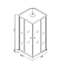 Cabina de dus Sanotechnik Mono Black 2, patrata, sticla 5 mm, Easy-Clean, profile aluminiu negre mate, hidromasaj, 100 x 100 x 215 cm