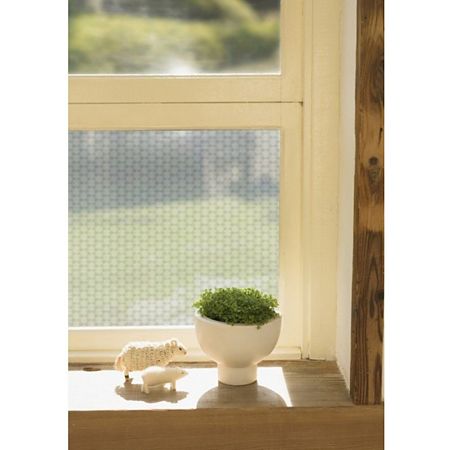 Folie autocolanta transparent 11-2050, finisaj geam sablat cu cercuri, 45 cm x 15 m