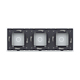 Intrerupator 3 x simplu Livolo VL-P701/01-4W, sticla securizata, alb
